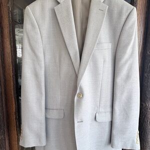 Chaps Men Classic Light Gray Blazer